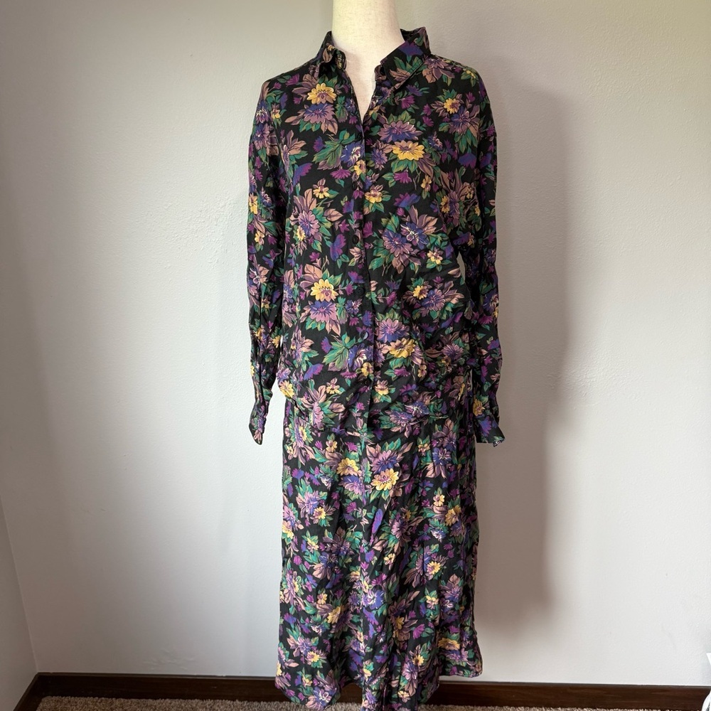 Lizsport Floral Blouse and Skirt Set